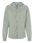 Independent Trading Co. Women's California Wave Wash Full-Zip Hooded Sweatshirt-1