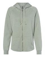 Independent Trading Co. Women's California Wave Wash Full-Zip Hooded Sweatshirt-1
