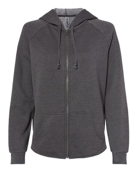 Independent Trading Co. Women's California Wave Wash Full-Zip Hooded Sweatshirt-1