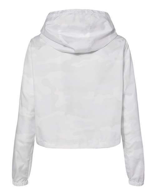 Independent Trading Co. Women's Lightweight Quarter-Zip Pullover Crop Windbreaker-2