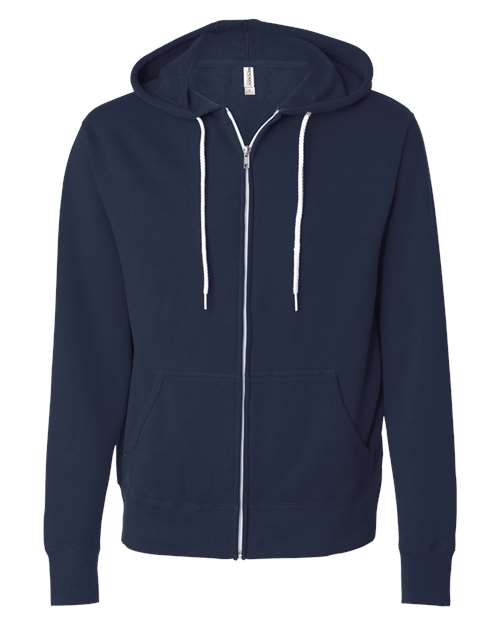 Independent Trading Co. Men's Lightweight Full-Zip Hooded Sweatshirt-1