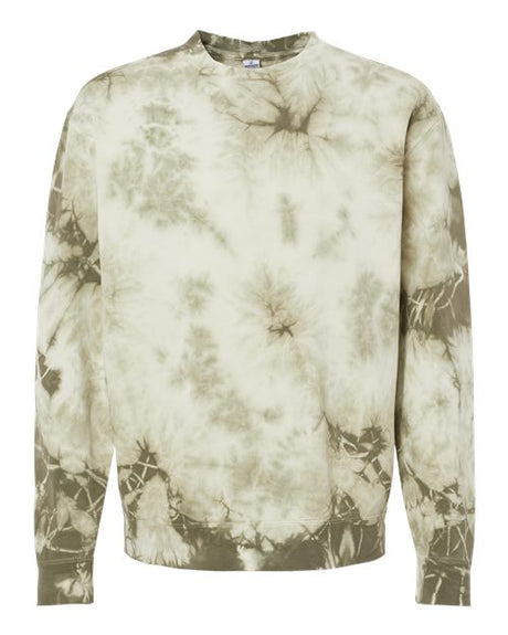 Independent Trading Co. Men's Midweight Tie-Dyed Crewneck Sweatshirt-1