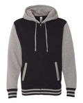 Independent Trading Co. Men's Heavyweight Varsity Full-Zip Hooded Sweatshirt-1