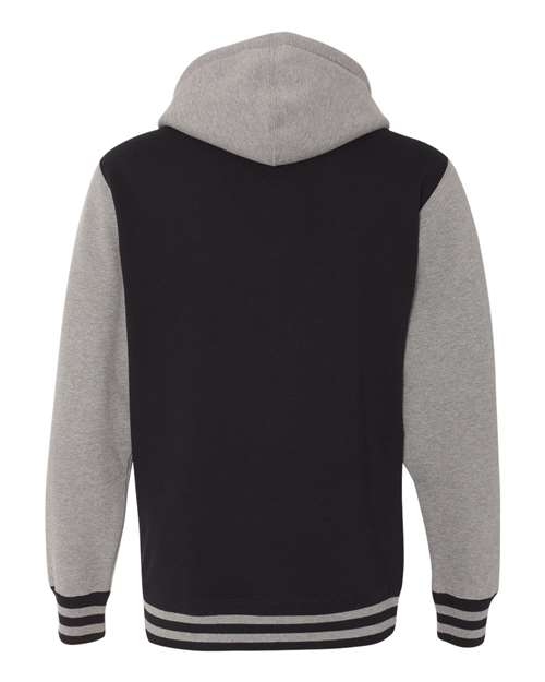 Independent Trading Co. Men's Heavyweight Varsity Full-Zip Hooded Sweatshirt-2