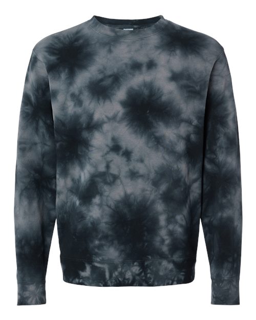 Independent Trading Co. Men's Midweight Tie-Dyed Crewneck Sweatshirt-1