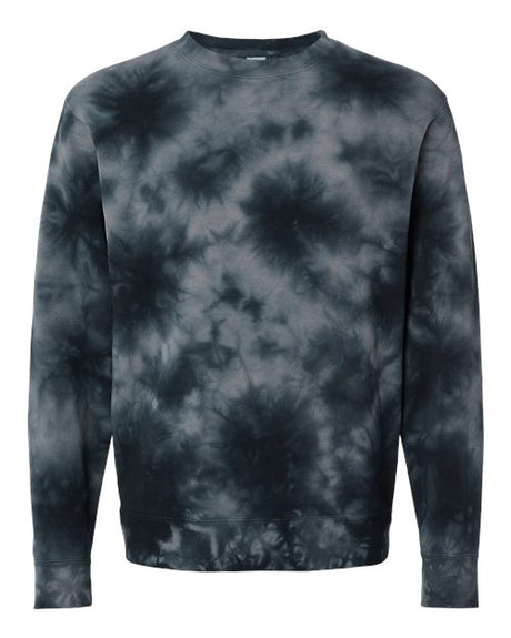 Independent Trading Co. Men's Midweight Tie-Dyed Crewneck Sweatshirt-1