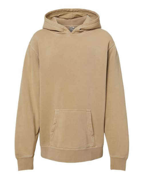 Independent Trading Co. Youth Midweight Pigment-Dyed Hooded Sweatshirt-1