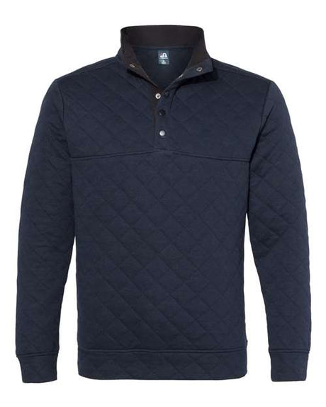 J. America Men's Quilted Half-Snap Pullover-1