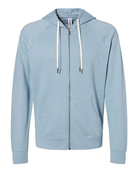 Independent Trading Co. Men's Icon Lightweight Loopback Terry Full-Zip Hooded Sweatshirt-1