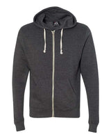 J. America Unisex Triblend Full-Zip Hooded Sweatshirt 4249-1