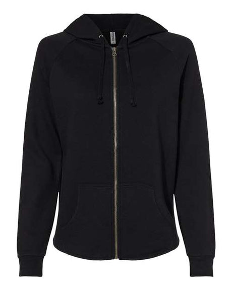 Independent Trading Co. Women's California Wave Wash Full-Zip Hooded Sweatshirt-1