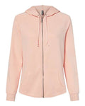 Independent Trading Co. Women's California Wave Wash Full-Zip Hooded Sweatshirt-1