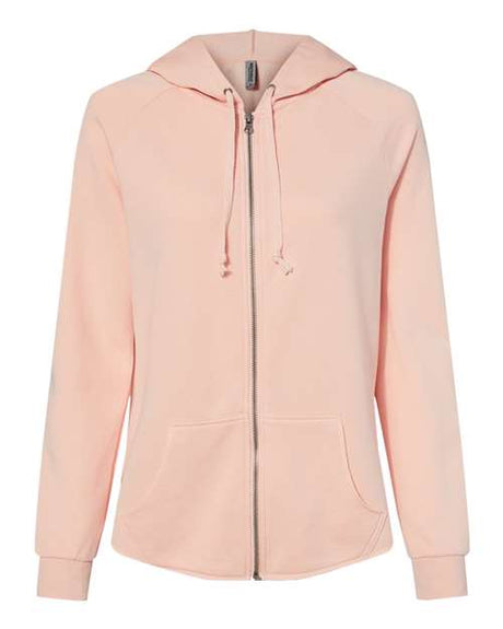 Independent Trading Co. Women's California Wave Wash Full-Zip Hooded Sweatshirt-1