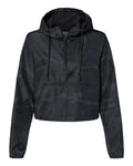 Independent Trading Co. Women's Lightweight Quarter-Zip Pullover Crop Windbreaker-1