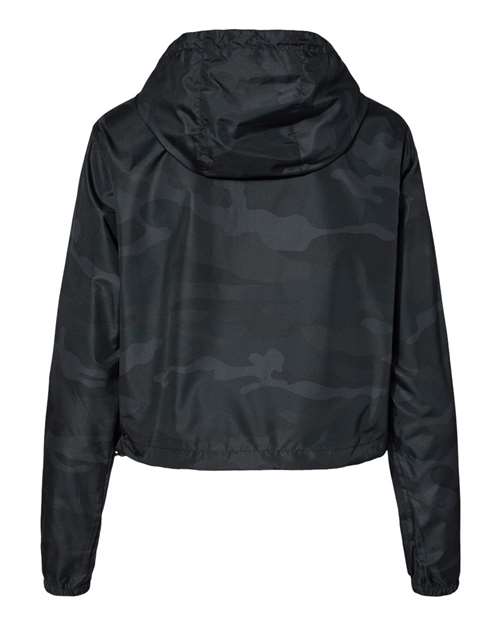 Independent Trading Co. Women's Lightweight Quarter-Zip Pullover Crop Windbreaker-2