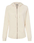 Independent Trading Co. Women's California Wave Wash Full-Zip Hooded Sweatshirt-1