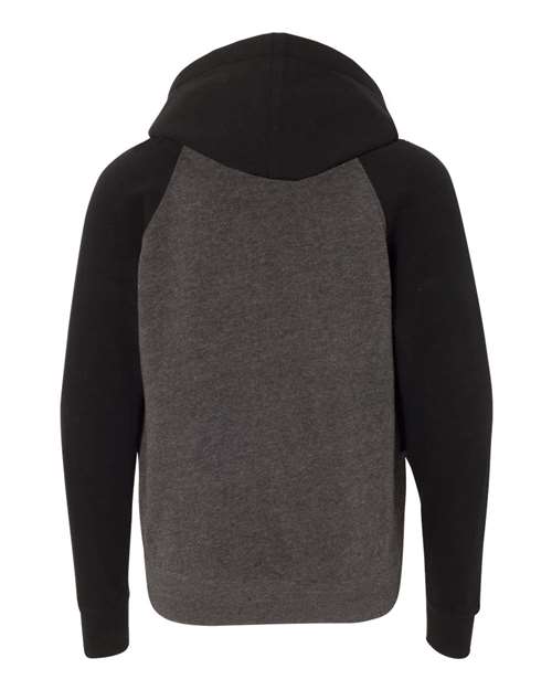 Independent Trading Co. Youth Lightweight Special Blend Raglan Hooded Sweatshirt-2