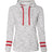 J. America Women’s Mélange Fleece Striped-Sleeve Hooded Sweatshirt-1