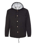 Independent Trading Co. Men's Water-Resistant Hooded Windbreaker-1