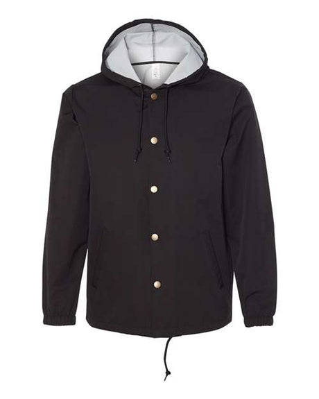 Independent Trading Co. Men's Water-Resistant Hooded Windbreaker-1