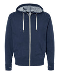Independent Trading Co. Men's Heathered French Terry Full-Zip Hooded Sweatshirt-1
