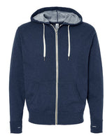 Independent Trading Co. Men's Heathered French Terry Full-Zip Hooded Sweatshirt-1