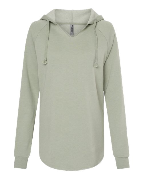 Independent Trading Co. Women’s Lightweight California Wave Wash Hooded Sweatshirt-1