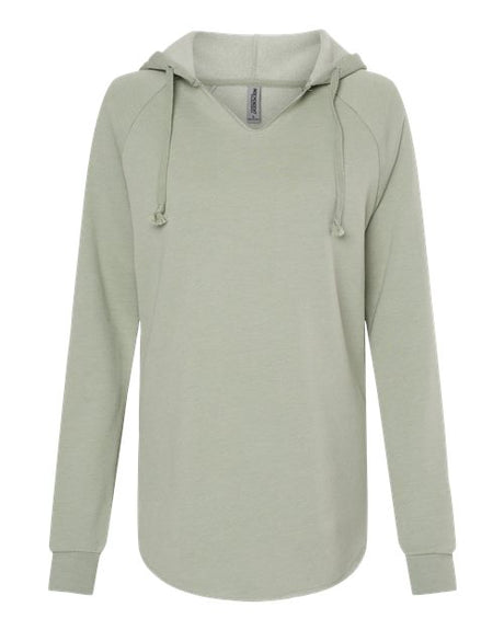 Independent Trading Co. Women’s Lightweight California Wave Wash Hooded Sweatshirt-1