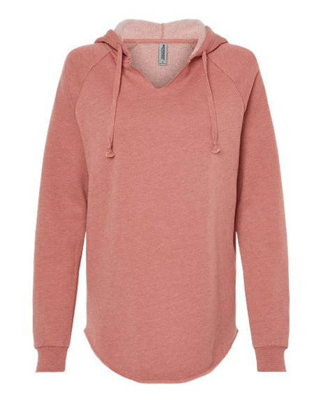 Independent Trading Co. Women’s Lightweight California Wave Wash Hooded Sweatshirt-1