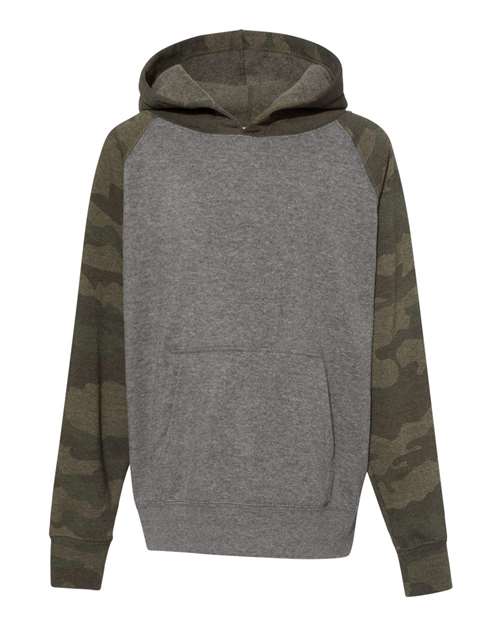 Independent Trading Co. Youth Lightweight Special Blend Raglan Hooded Sweatshirt-1