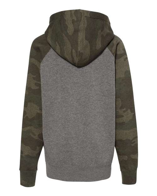 Independent Trading Co. Youth Lightweight Special Blend Raglan Hooded Sweatshirt-2