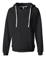J. America Women's Sueded V-Neck Hooded Sweatshirt-1