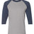 JERZEES Men's Triblend Three-Quarter Raglan Baseball T-Shirt-1