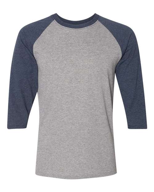 JERZEES Men's Triblend Three-Quarter Raglan Baseball T-Shirt-1