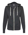 Independent Trading Co. Men's Heathered French Terry Full-Zip Hooded Sweatshirt-1