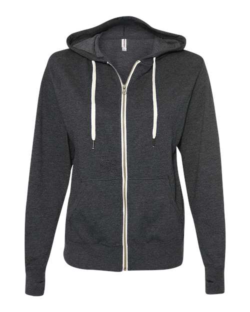 Independent Trading Co. Men's Heathered French Terry Full-Zip Hooded Sweatshirt-1