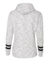 J. America Women’s Mélange Fleece Striped-Sleeve Hooded Sweatshirt-2