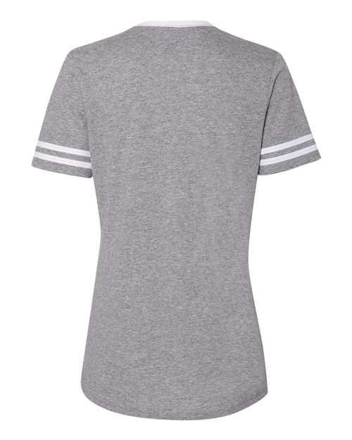 JERZEES Women's Varsity Triblend V-Neck T-Shirt-2