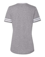 JERZEES Women's Varsity Triblend V-Neck T-Shirt-2