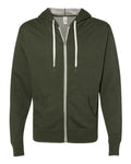 Independent Trading Co. Men's Heathered French Terry Full-Zip Hooded Sweatshirt-1