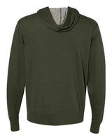 Independent Trading Co. Men's Heathered French Terry Full-Zip Hooded Sweatshirt-2