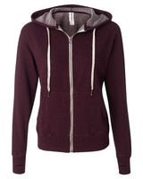 Independent Trading Co. Men's Heathered French Terry Full-Zip Hooded Sweatshirt-1