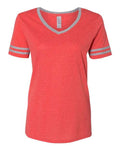 JERZEES Women's Varsity Triblend V-Neck T-Shirt-1