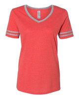 JERZEES Women's Varsity Triblend V-Neck T-Shirt-1