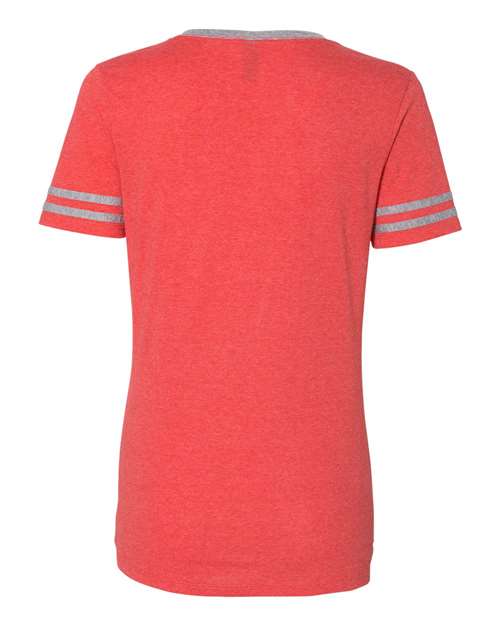JERZEES Women's Varsity Triblend V-Neck T-Shirt-2