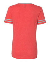 JERZEES Women's Varsity Triblend V-Neck T-Shirt-2