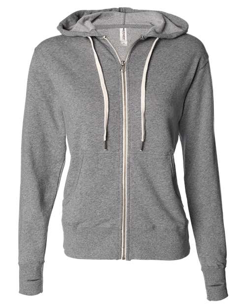 Independent Trading Co. Men's Heathered French Terry Full-Zip Hooded Sweatshirt-1