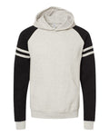 JERZEES Men's Nublend Varsity Colorblocked Raglan Hooded Sweatshirt-1