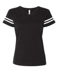 LAT Women's Football V-Neck Fine Jersey Tee-1
