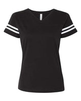 LAT Women's Football V-Neck Fine Jersey Tee-1